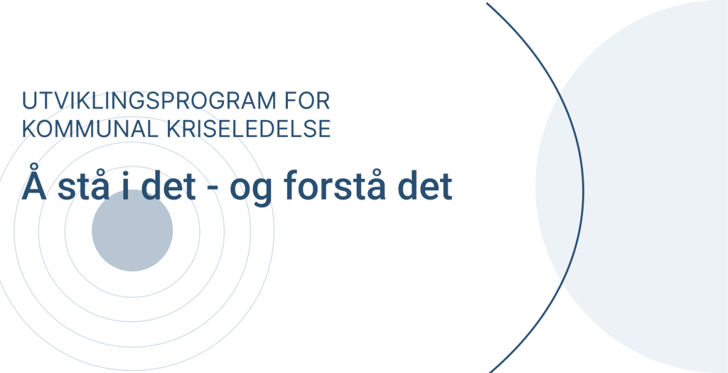 Utviklingsprogram, å stå i det og forstå det.